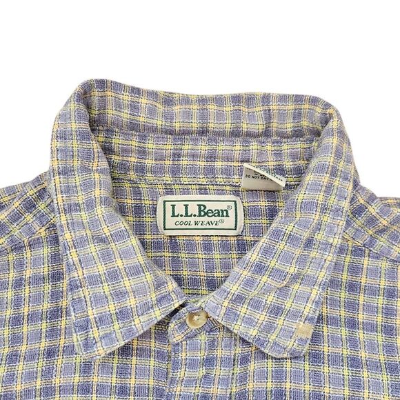 l.l. bean vintage plaid button down - Picture 3 of 6